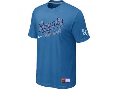 MLB Kansas City Royals light Blue NEW Short Sleeve Practice T-Shirt