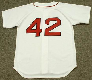MO VAUGHN Boston Red Sox 1995 Majestic Throwback Home Baseball Jersey