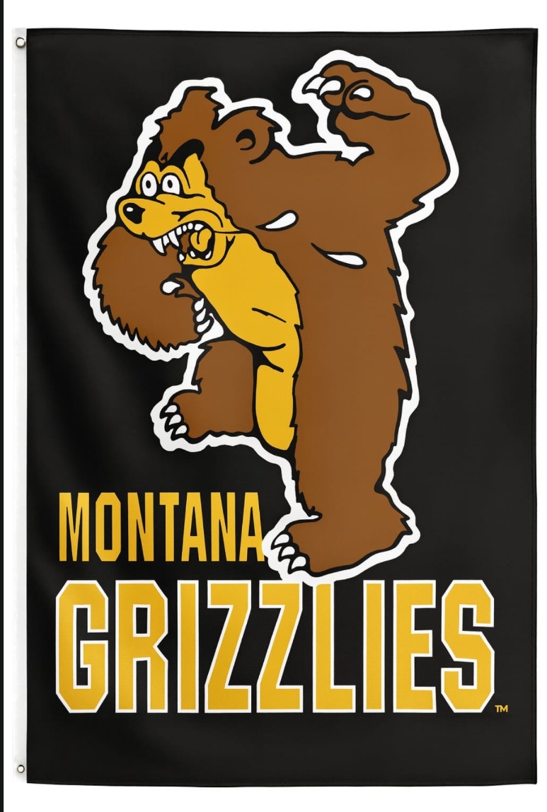 MONTANA GRIZZLIES FLAG