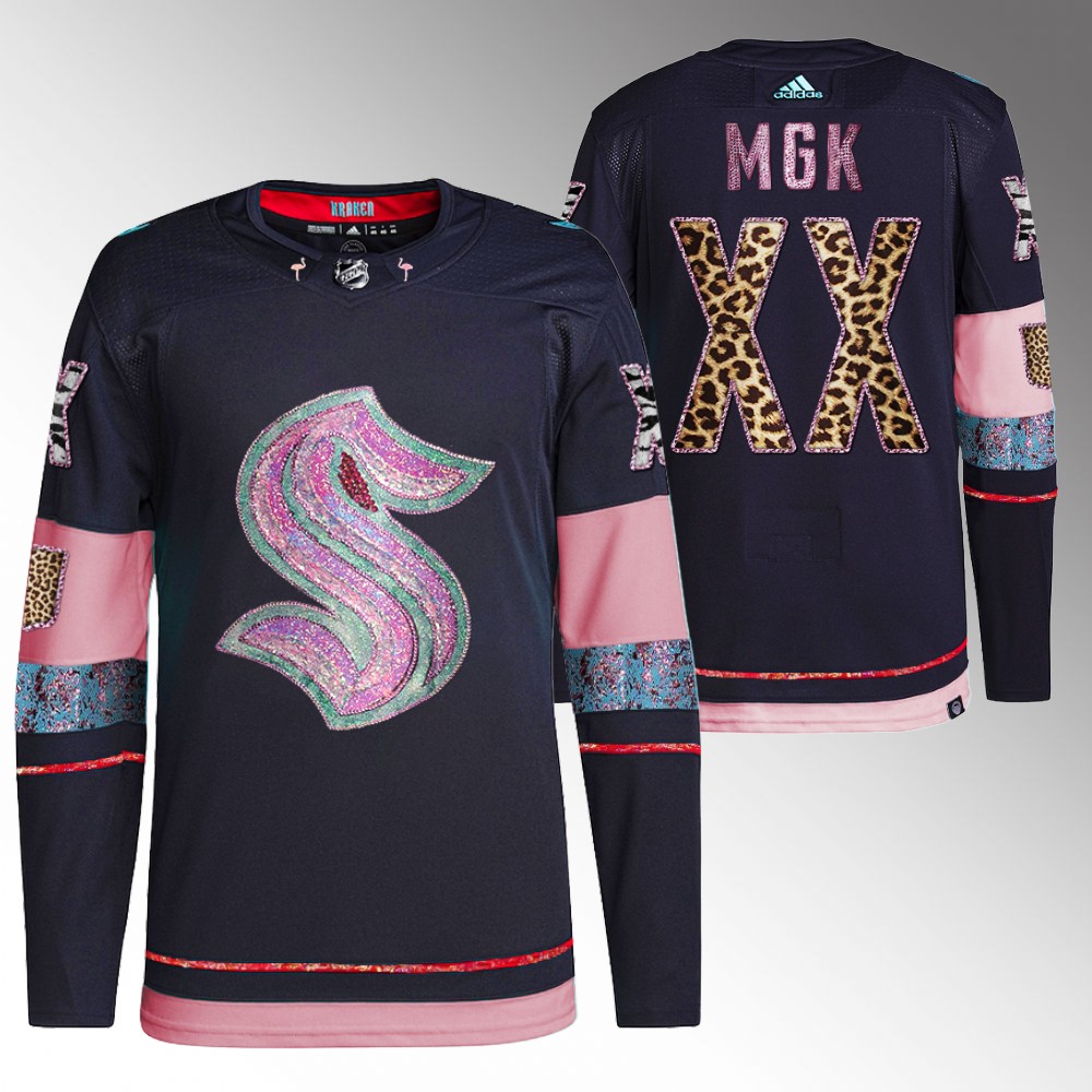 Machine Gun Kelly Kraken MGK Leopard Print Jersey Navy Diamond Limited