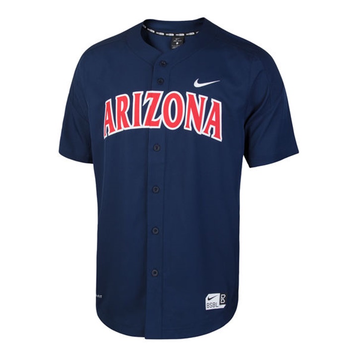Male Arizona Wildcats Navy NCAA Baseball Jersey