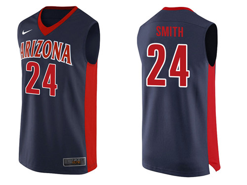 Male Arizona Wildcats Navy Ray Smith College Basketball Jersey
