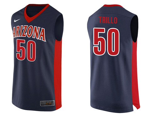 Male Arizona Wildcats Navy Tyler Trillo College Basketball Jersey
