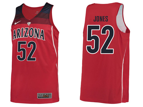 Male Arizona Wildcats Red Kory Jones College Basketball Jersey