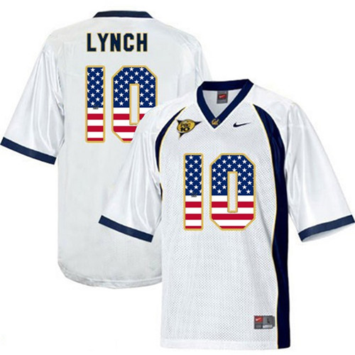Male California Golden Bears Marshawn Lynch White 2017 US Flag Jersey1