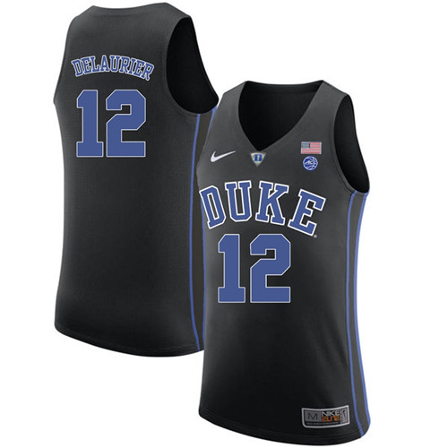Male Duke Blue Devils Black Javin DeLaurier College Basketball Performance Jersey