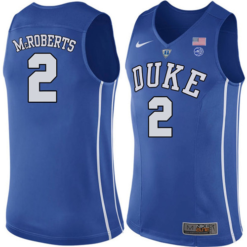 Male Duke Blue Devils Royal Josh McRoberts College Basketball Performance Jersey