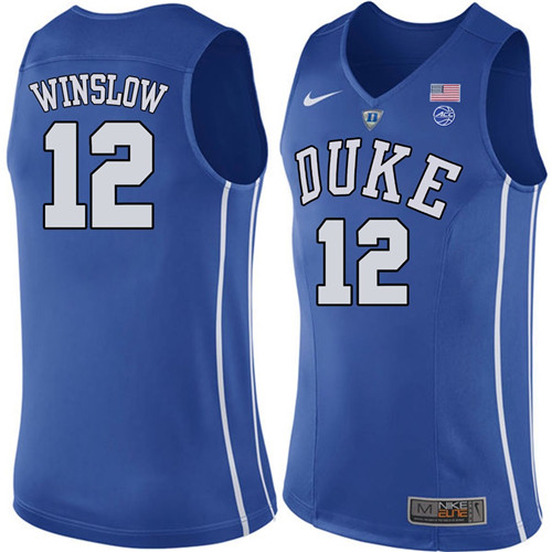 Male Duke Blue Devils Royal Justise Winslow College Basketball Performance Jersey