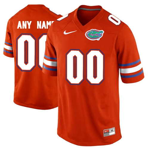 Male Florida Gators Orange Custom Jersey