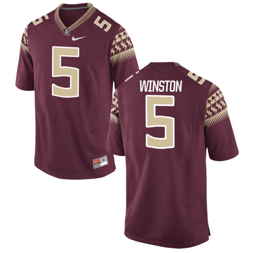 Male Florida State Seminoles Garnet Jameis Winston NCAA Alumni Football Game Jersey