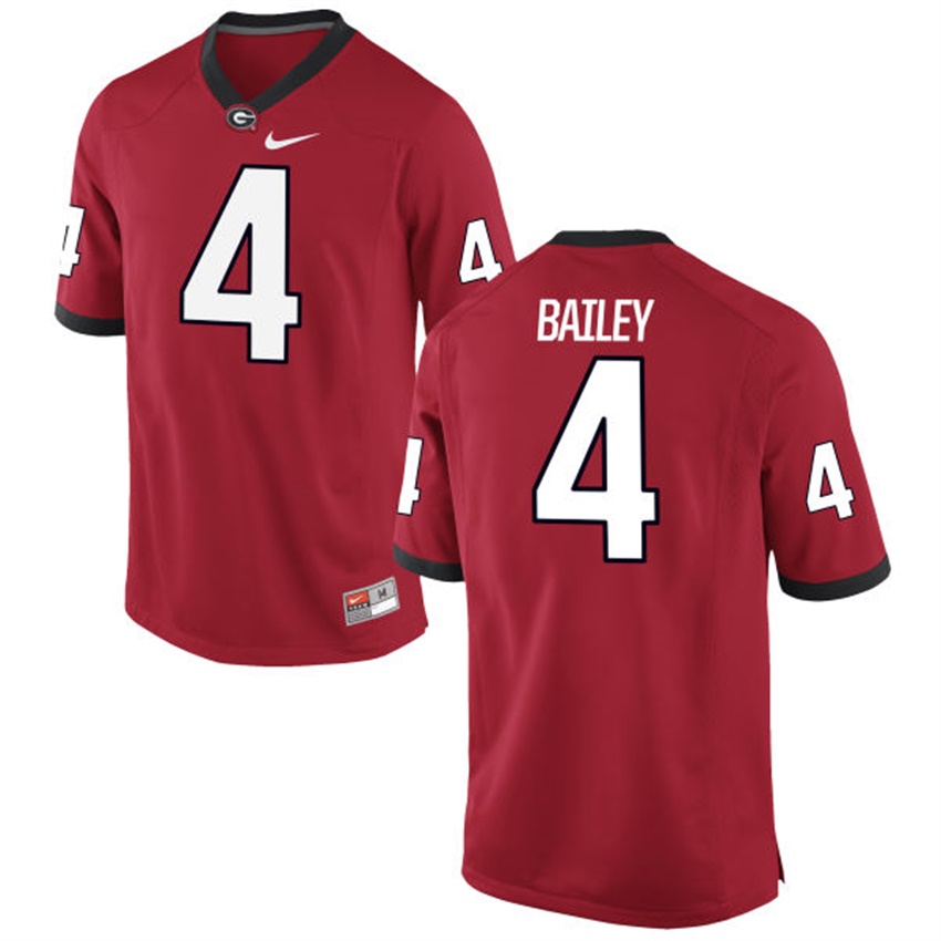 Male Georgia Bulldogs Red Champ Bailey NCAA Alumni Football Game Jersey