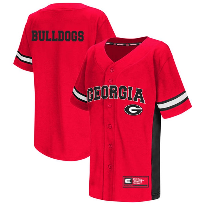 Male Georgia Bulldogs Red NCAA Baseball Jersey