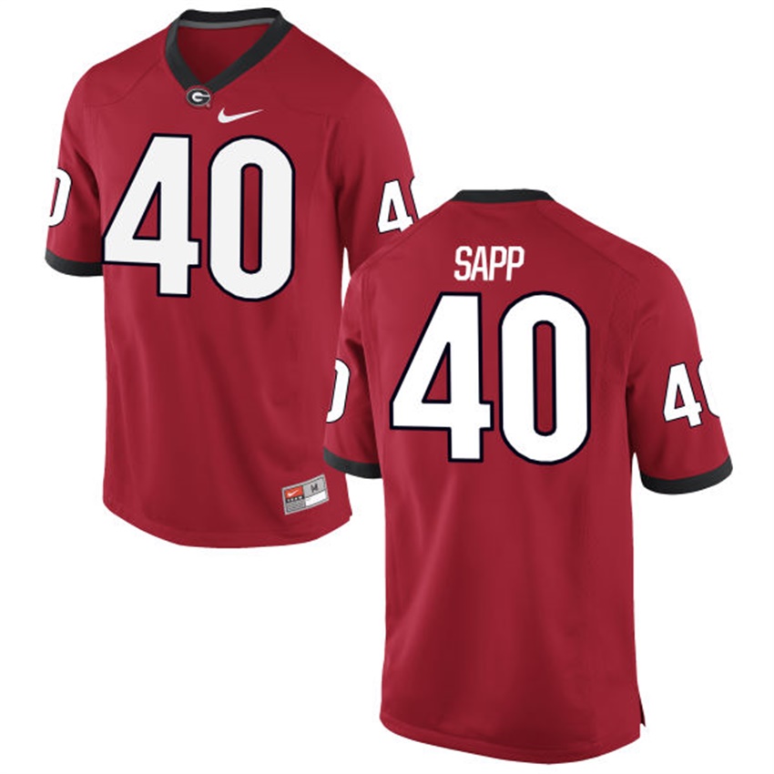 Male Georgia Bulldogs Red Theron Sapp NCAA Alumni Football Game Jersey