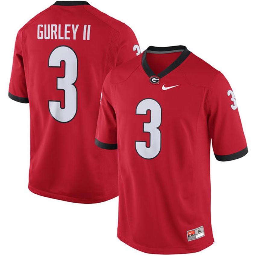 Male Georgia Bulldogs Red Todd Gurley II NCAA Alumni Football Game Jersey