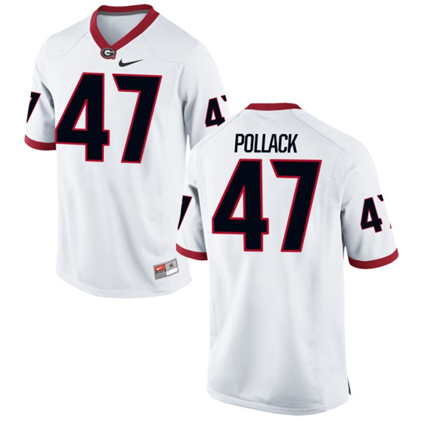 Male Georgia Bulldogs White David Pollack NCAA Alumni Football Game Jersey