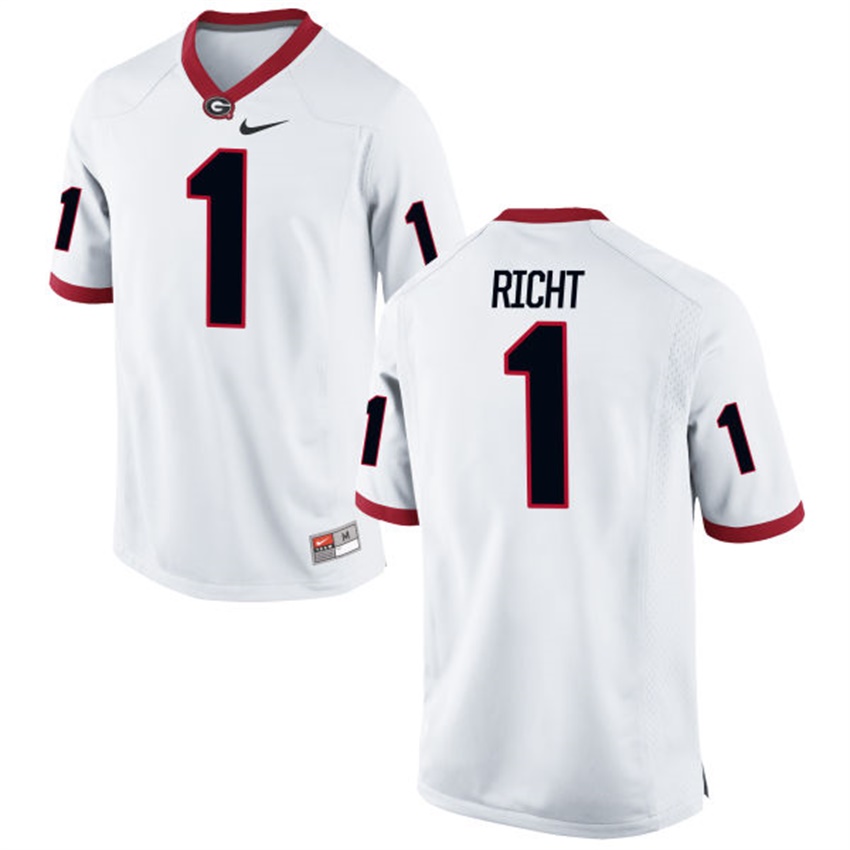 Male Georgia Bulldogs White Mark Richt NCAA Alumni Football Game Jersey