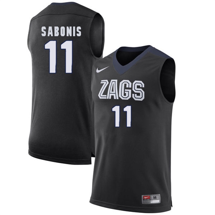 Male Gonzaga Bulldogs Black Domantas Sabonis College Basketball Jersey