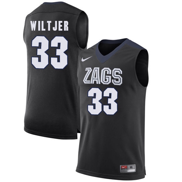 Male Gonzaga Bulldogs Black Kyle Wiltjer College Basketball Jersey