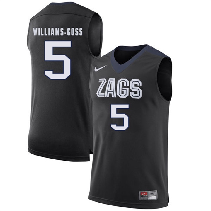 Male Gonzaga Bulldogs Black Nigel Williams-Goss College Basketball Jersey