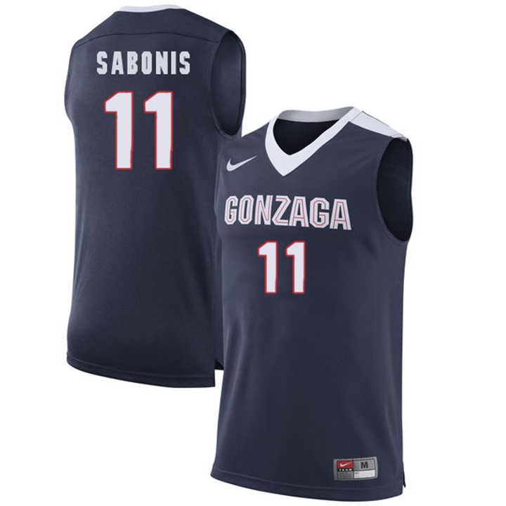 Male Gonzaga Bulldogs Navy Domantas Sabonis College Basketball Jersey