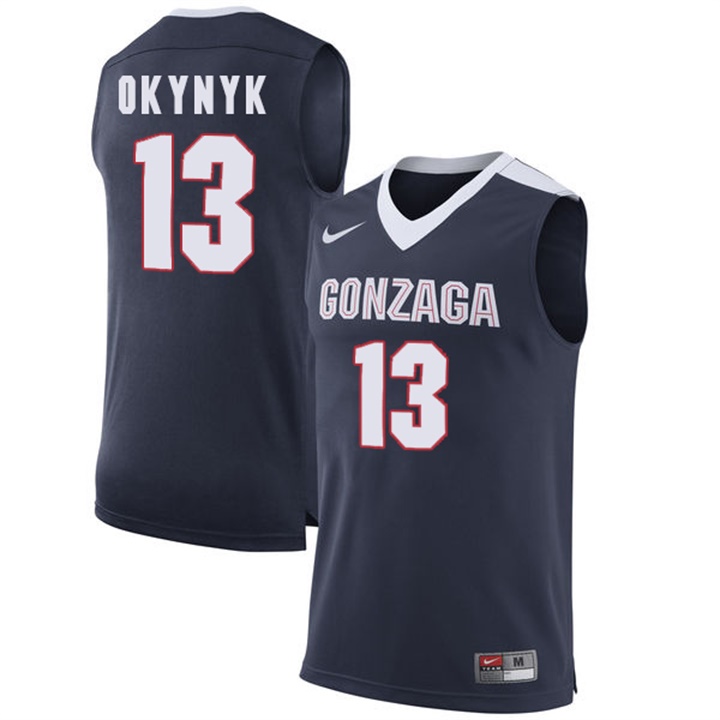 Male Gonzaga Bulldogs Navy Kelly Olynyk College Basketball Jersey