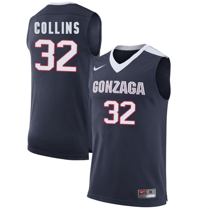 Male Gonzaga Bulldogs Navy Zach Collins College Basketball Jersey