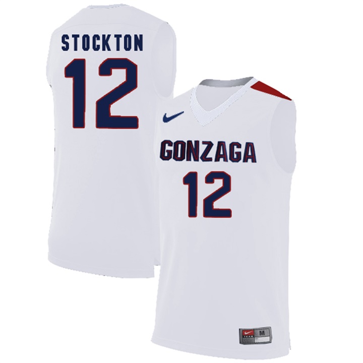Male Gonzaga Bulldogs White David Stockton College Basketball Jersey
