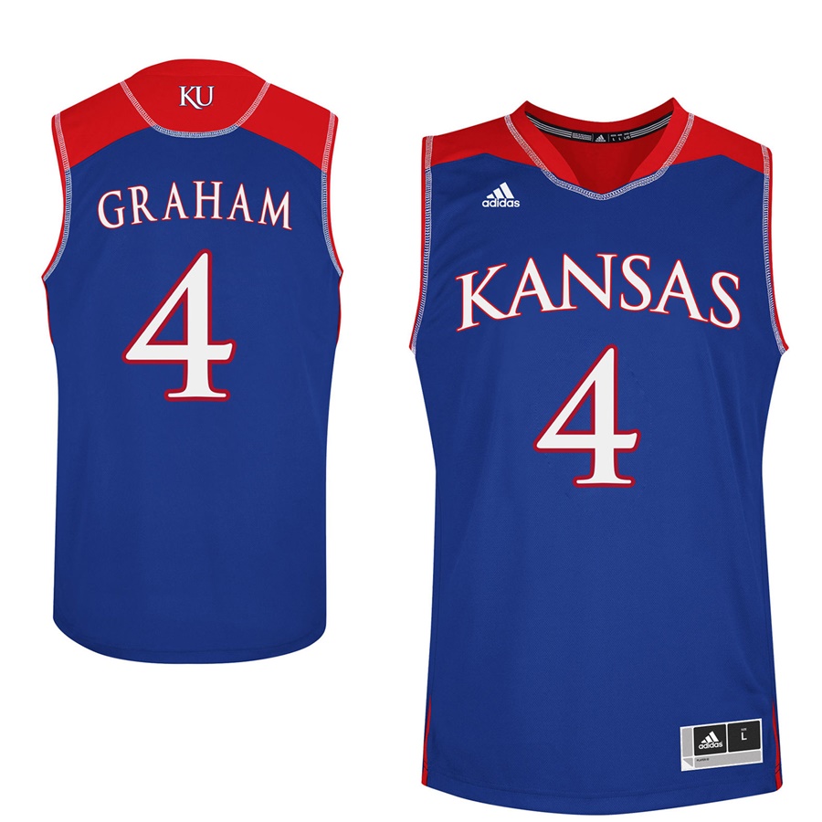 Male Kansas Jayhawks Royal Devonte Graham College Basketball Jersey