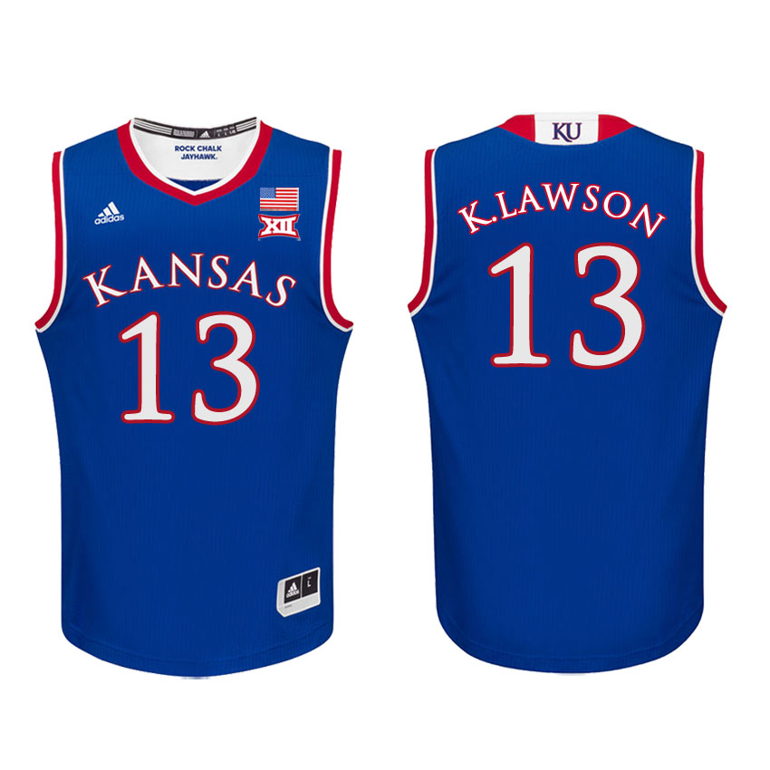 Male Kansas Jayhawks Royal K.J. Lawson College Basketball Jersey