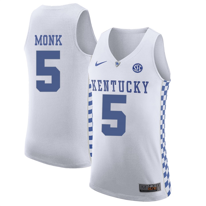 Male Kentucky Wildcats White Malik Monk NCAA Basketball Jersey