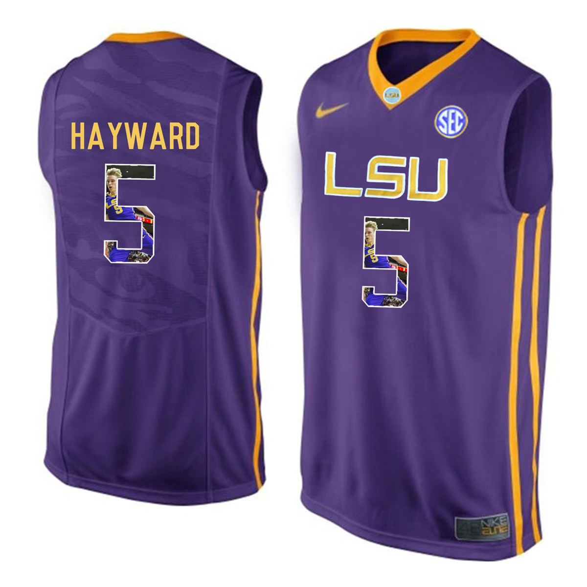Male LSU Tigers Purple Kieran Hayward College Basketball Jersey