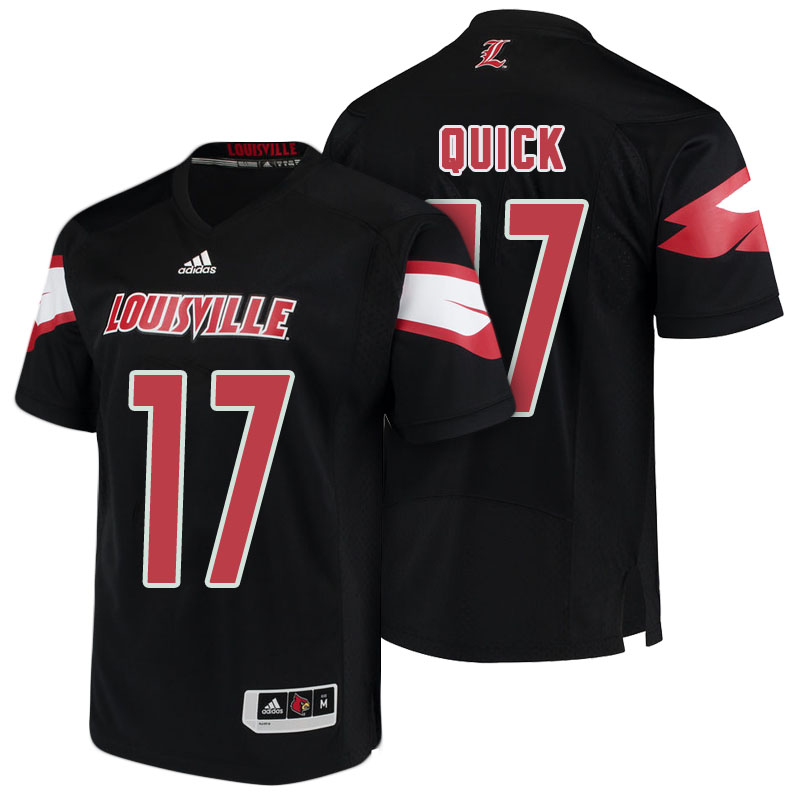 Male Louisville Cardinals Black James Quick NCAA Football Jersey