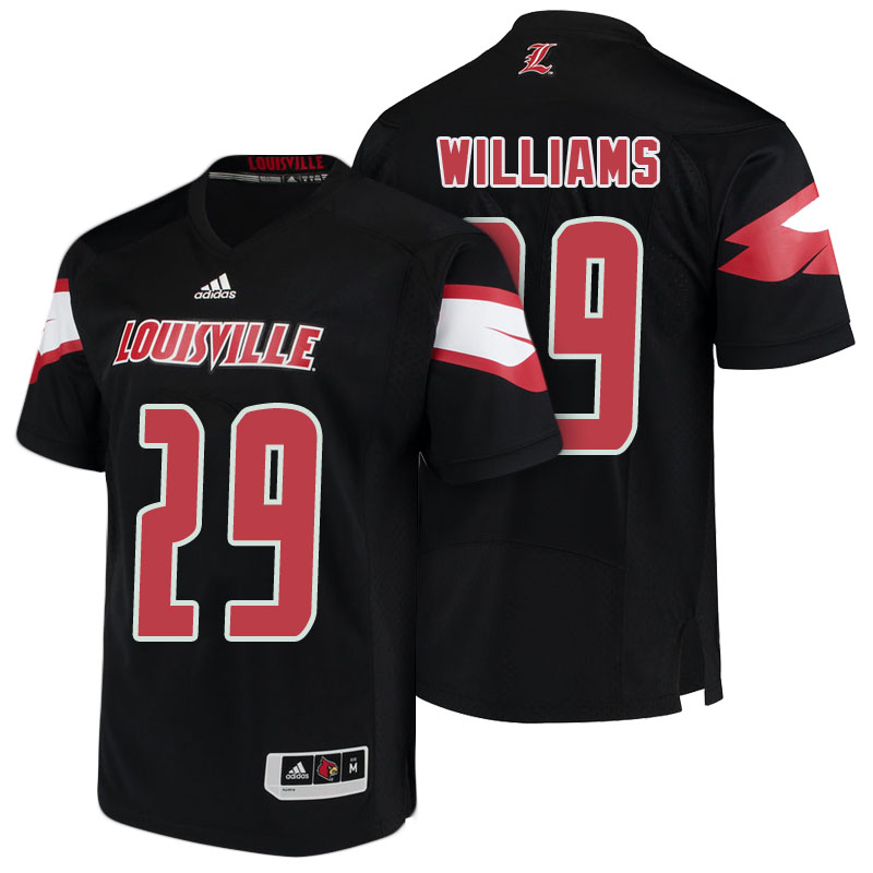 Male Louisville Cardinals Black Malik Williams NCAA Football Jersey