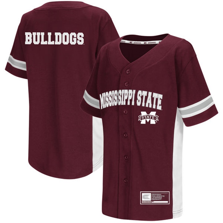 Male Mississippi State Bulldogs Maroon NCAA Baseball Jersey