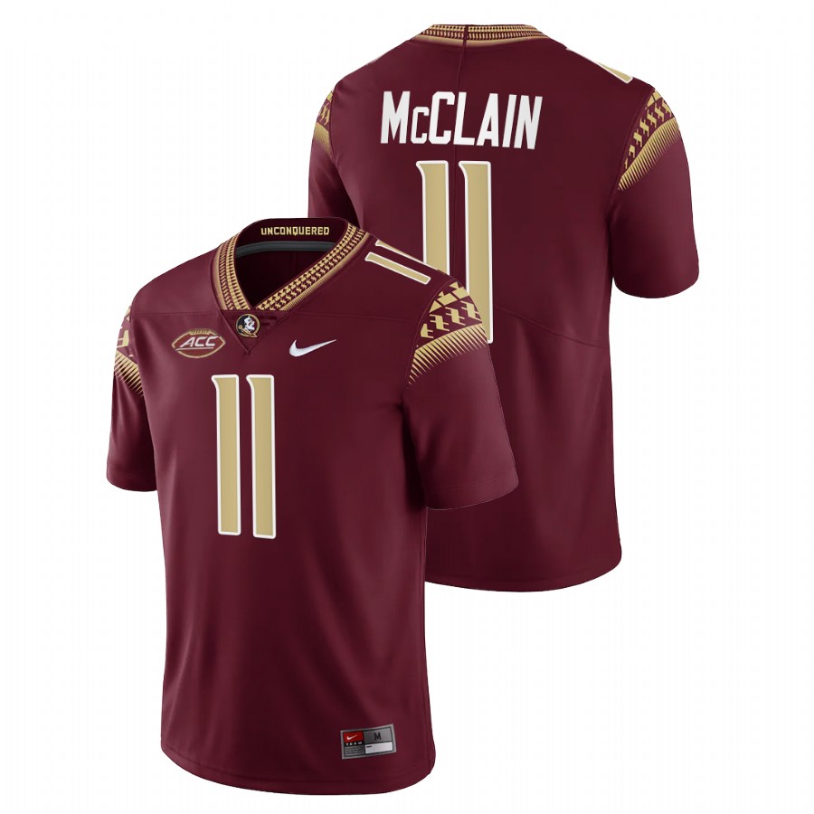Malik McClain Florida State Seminoles Garnet College Football Game Jersey
