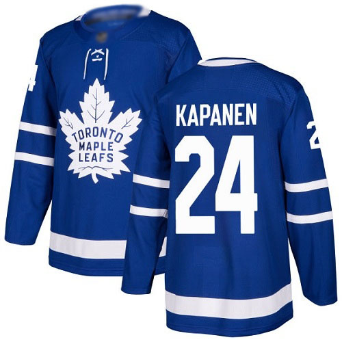 Maple Leafs #24 Kasperi Kapanen Blue Home Authentic Stitched Hockey Jersey