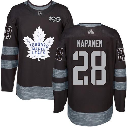 Maple Leafs #28 Kasperi Kapanen Black 1917-2017 100th Anniversary Stitched NHL Jersey