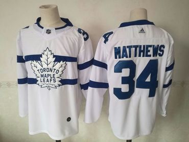 Maple Leafs 34 Auston Matthew White 2018 NHL Stadium Series Adidas Jersey