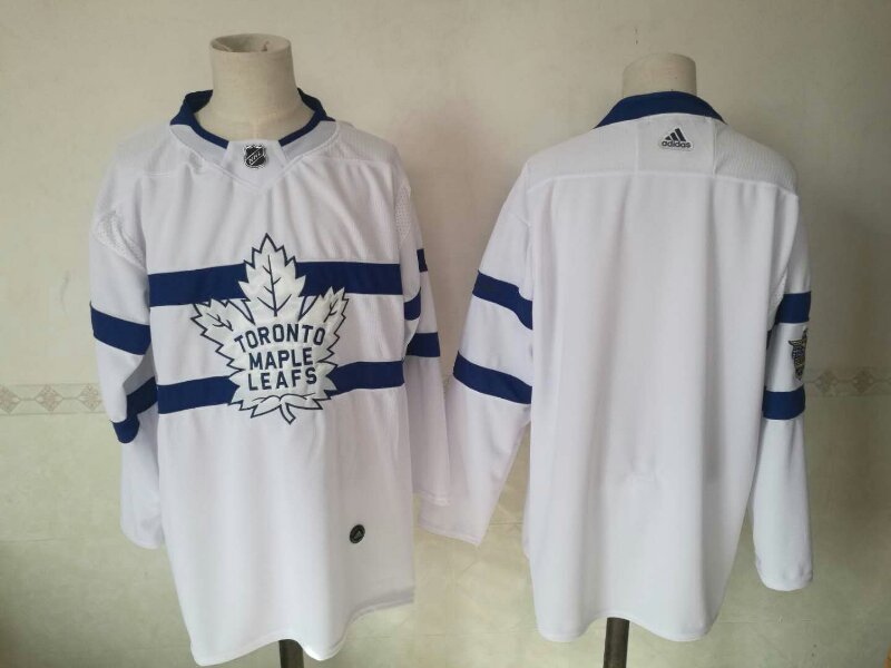 Maple Leafs Blank White 2018 NHL Stadium Series Adidas Jersey
