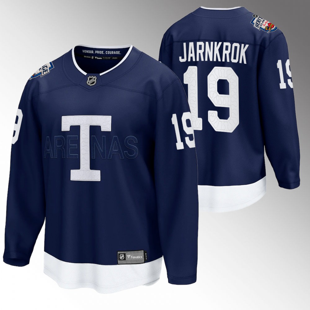 Maple Leafs Calle Jarnkrok Jersey 2022 Heritage Classic Navy Breakaway Player Men