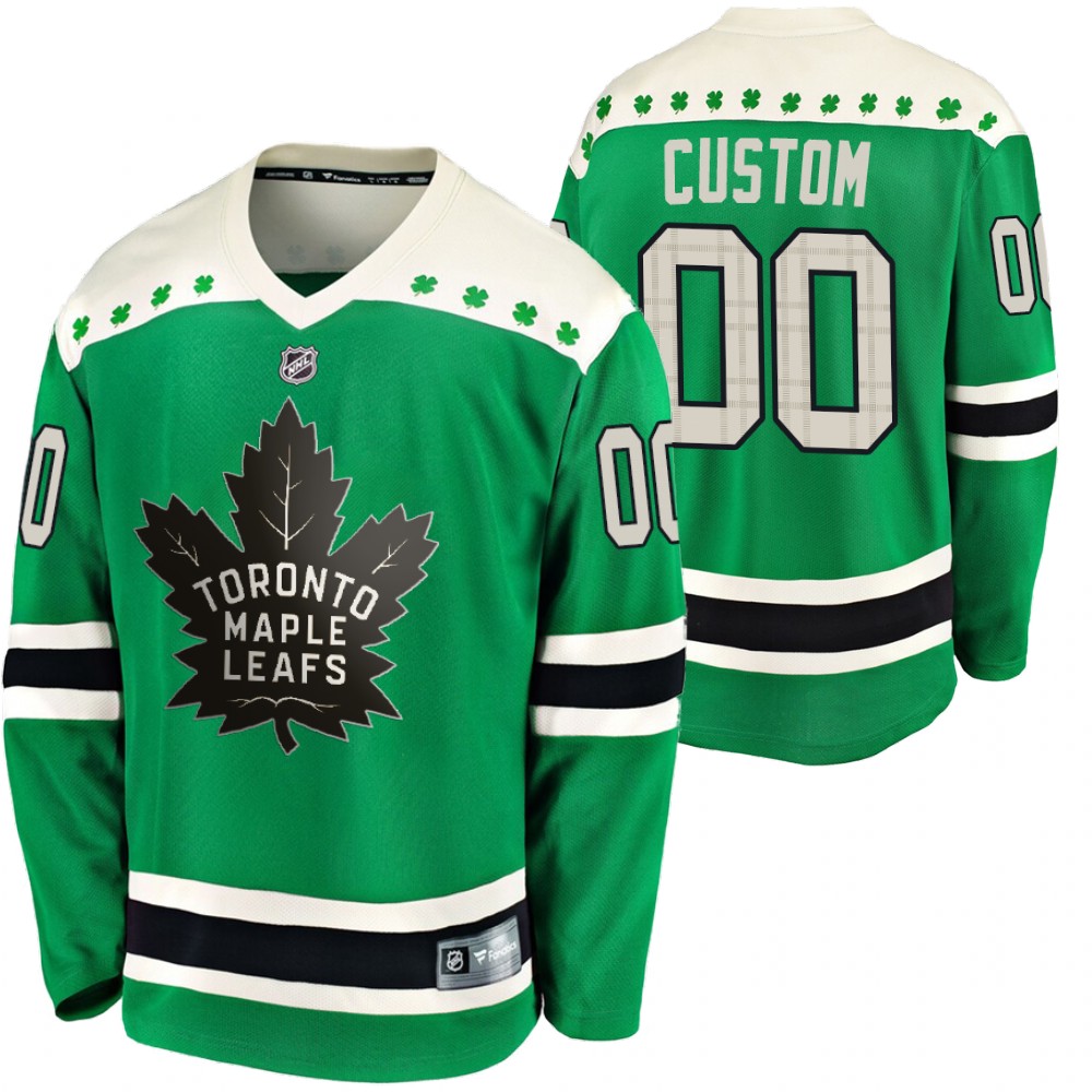 Maple Leafs Custom 2020 St Paddy's Day Green #00 Breakaway Jersey