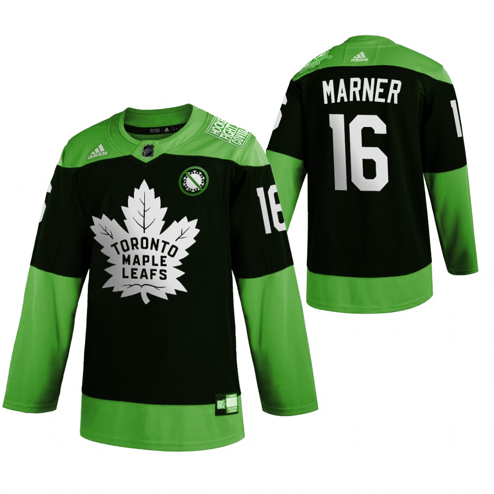 Maple Leafs Hockey Fight nCoV mitch marner Green Jersey