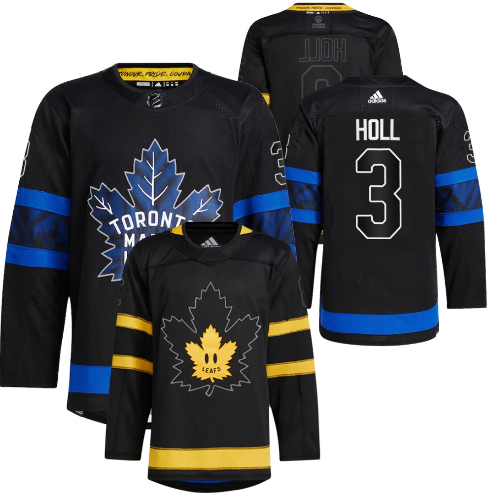Maple Leafs Justin Holl drew house Alternate Reversible Authentic Black Jersey
