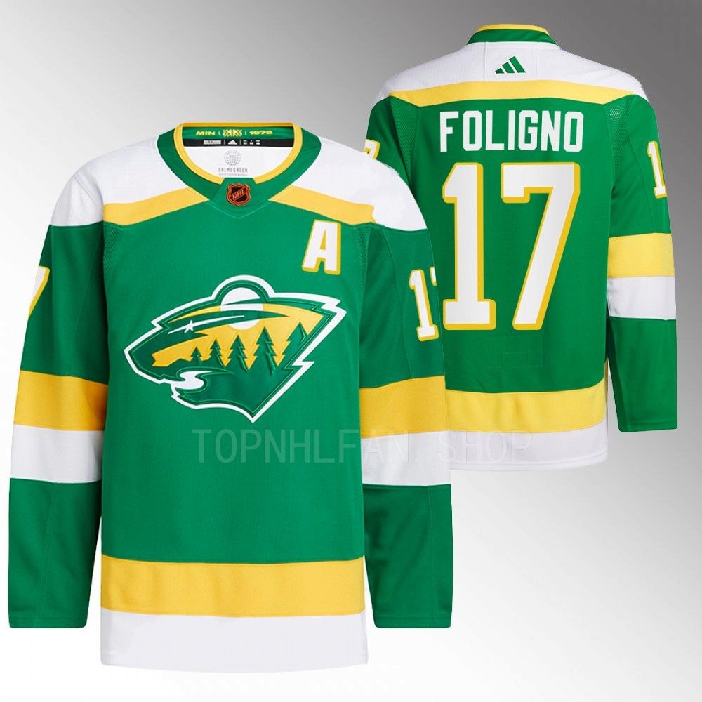 Marcus Foligno Minnesota Wild Reverse Retro 2.0 Authentic Pro Green 2022 Jersey