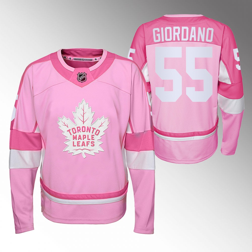 Mark Giordano Maple Leafs Hockey Fights Cancer Jersey Pink