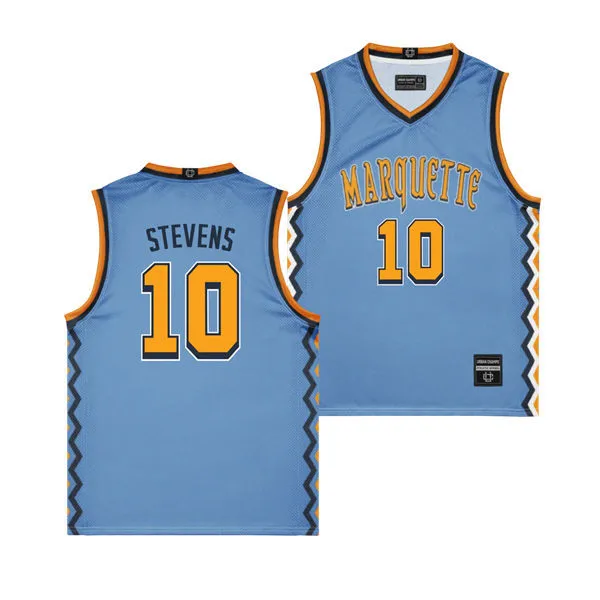 Marquette Golden Eagles #10 Adrien Stevens 2026 Light Blue Player-Designed Basketball Limited Jersey 