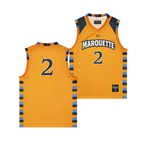 Marquette Golden Eagles #2 Chase Ross Gold Basketball Retro Jersey 