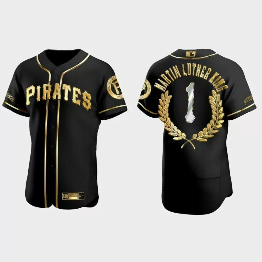 Martin Luther King Pittsburgh Pirates Golden Edition Jersey – Black
