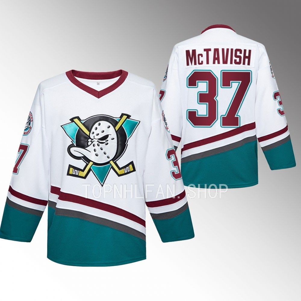 Mason McTavish Ducks Mighty Ducks Jersey White Hockey
