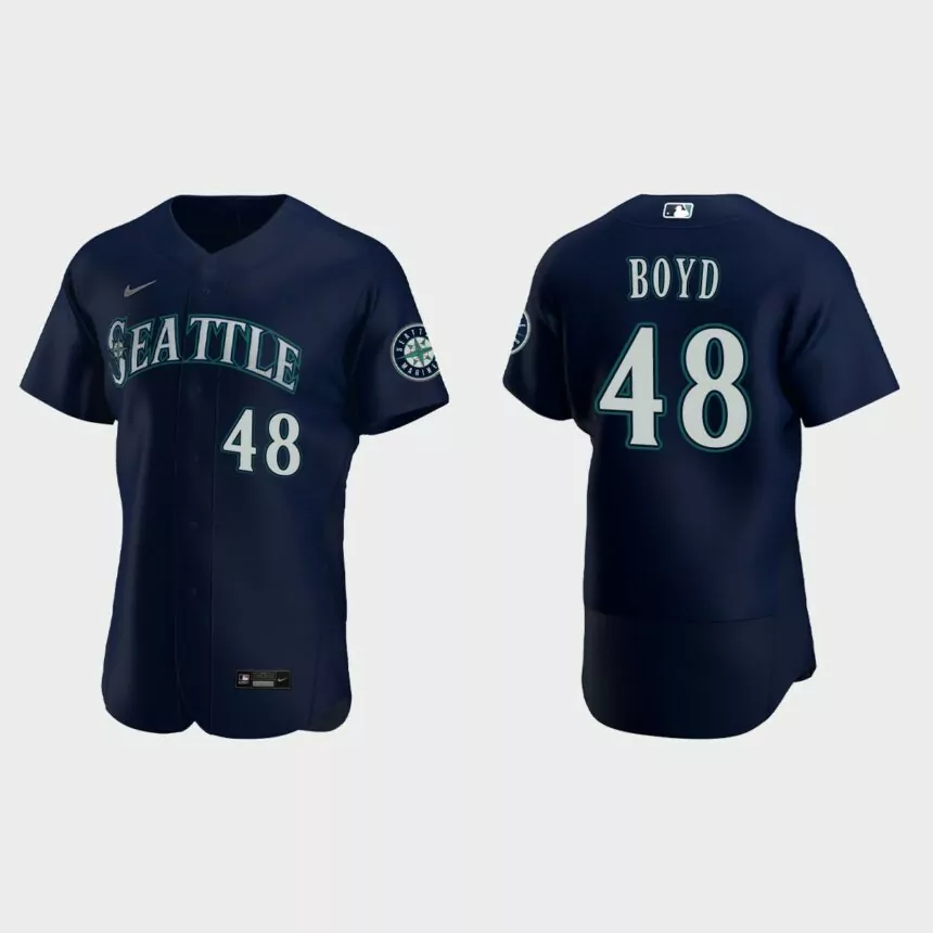 Matt Boyd Seattle Mariners Authentic Jersey – Navy